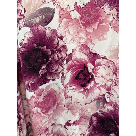 Catherines Pink Floral Tunic Top Sz 1X Accordian Wide Bell Sleeves Peasant Boho - Picture 6 of 7